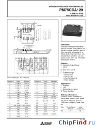 Datasheet PM75CSA120 manufacturer Mitsubishi